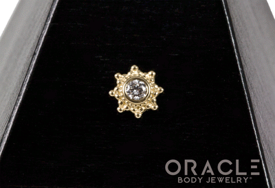 14k Nova with Diamond Threadless End