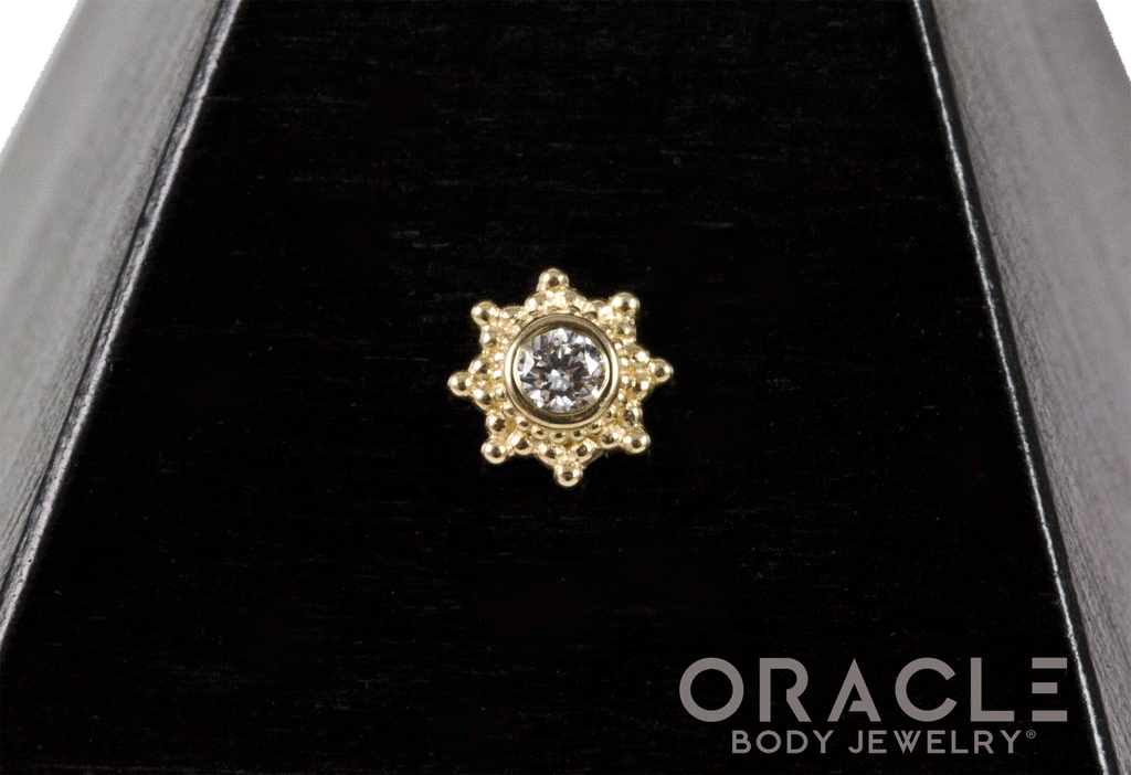 14k Nova with Diamond Threadless End