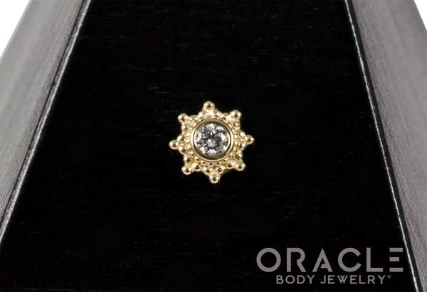 14k Nova with Diamond Threadless End