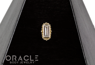 14k Regal with Baguette Diamond Threadless End