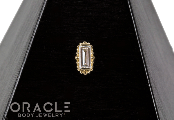 14k Regal with Baguette Diamond Threadless End
