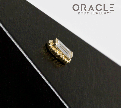 14k Regal with Baguette Diamond Threadless End