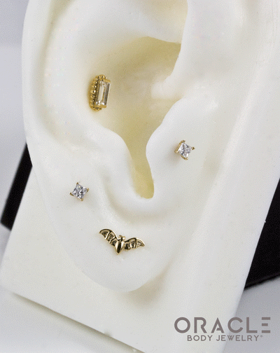 14k Twilight Bat Threadless End