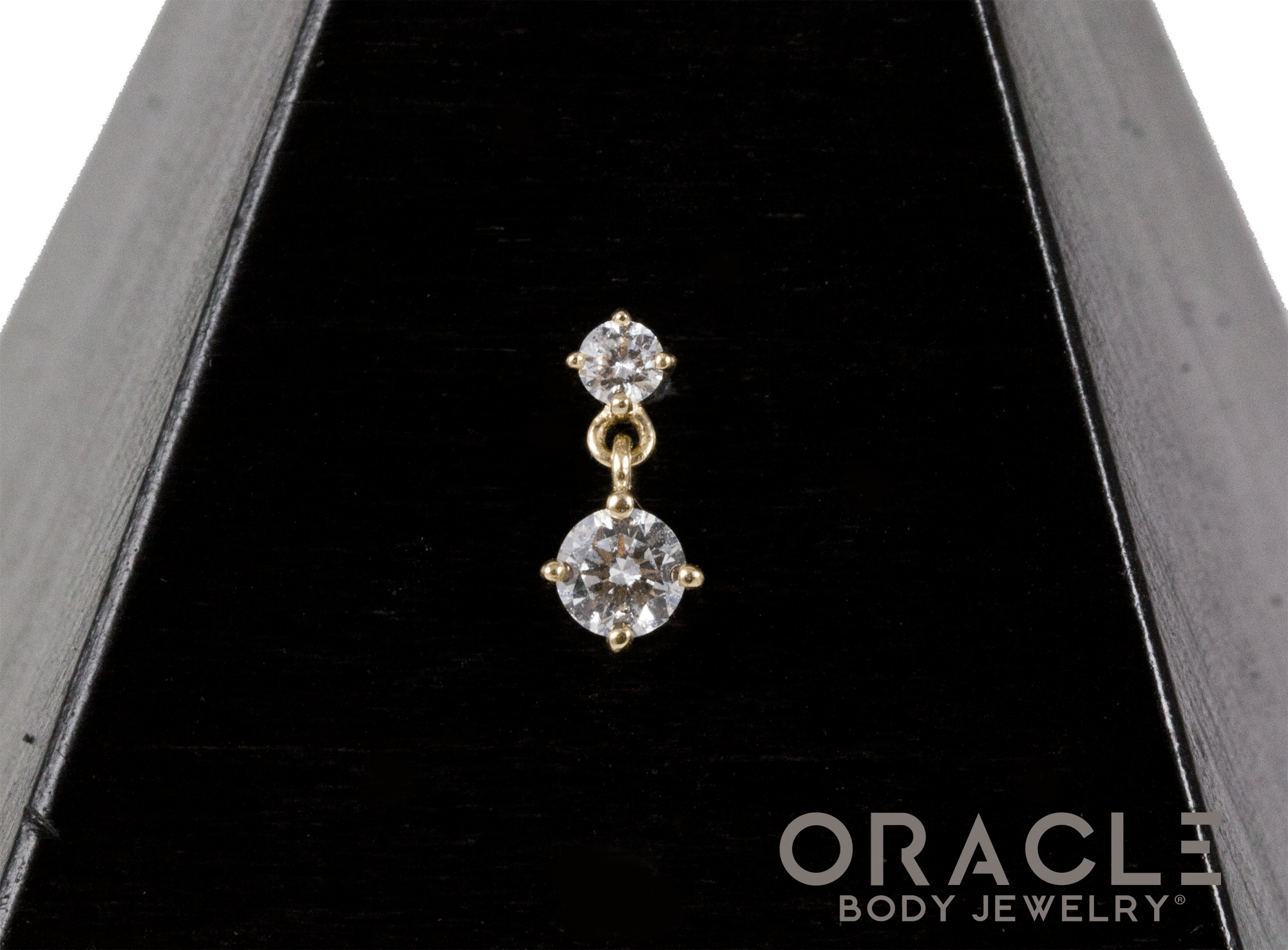 14k Diamond Dangle Threadless End