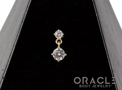 14k Diamond Dangle Threadless End