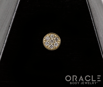 14k Diamond Orbit Threadless End