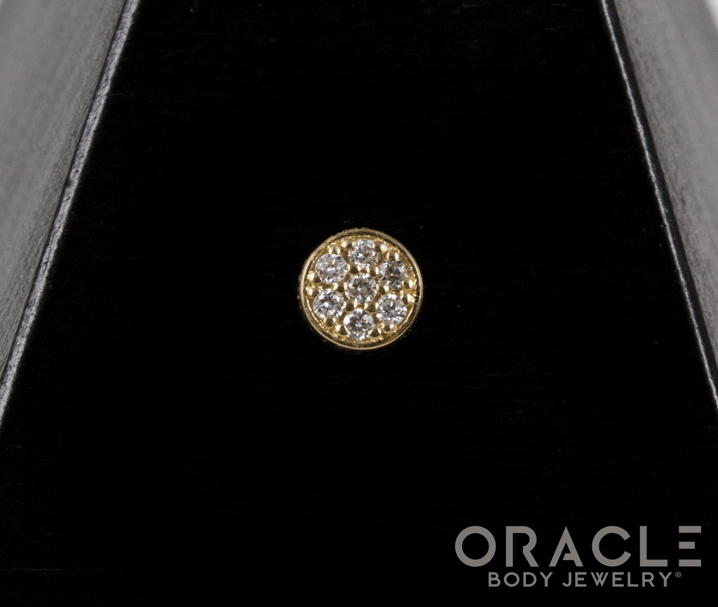 14k Diamond Orbit Threadless End