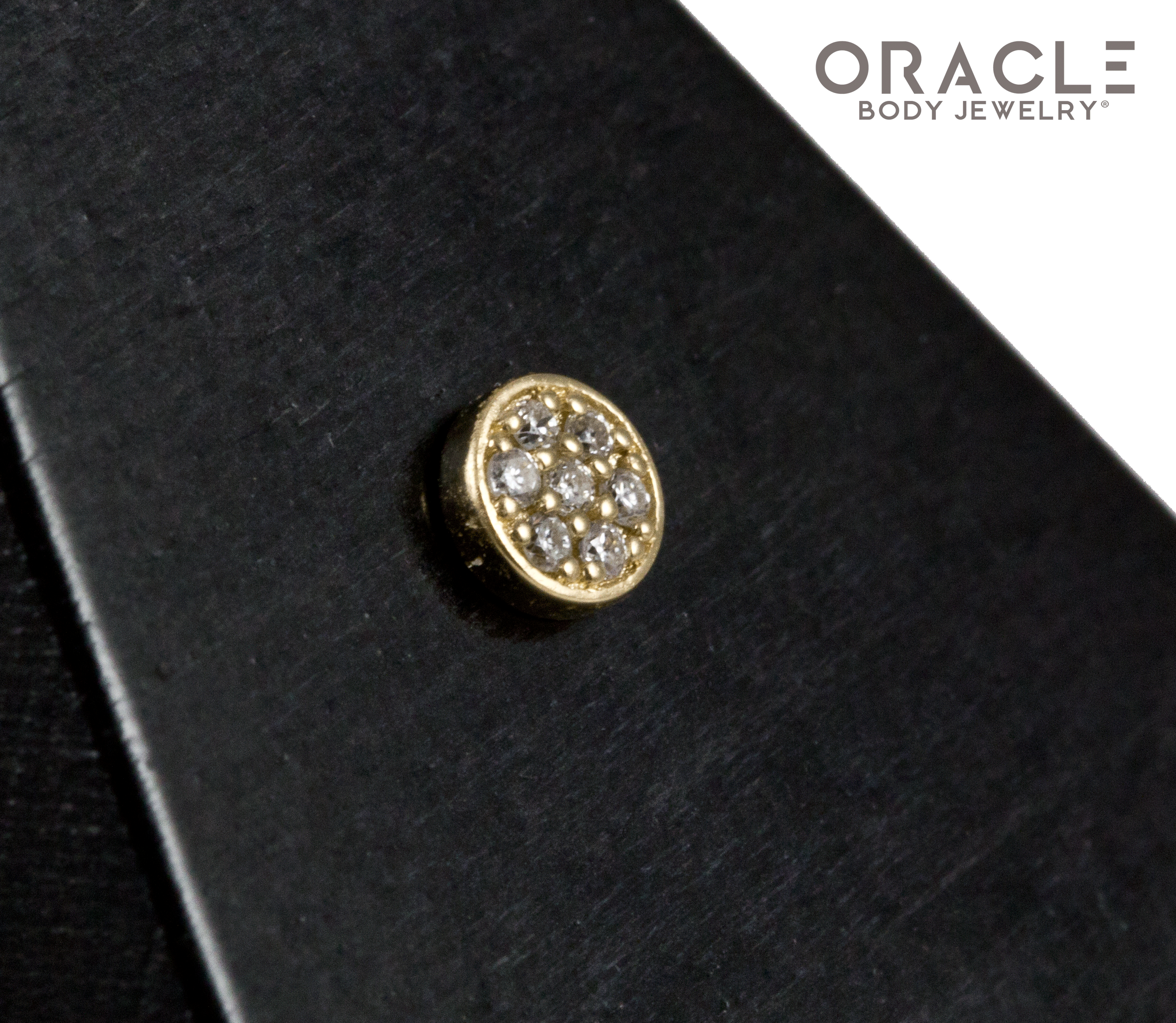 14k Diamond Orbit Threadless End