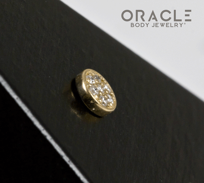 14k Diamond Orbit Threadless End