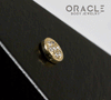 14k Diamond Orbit Threadless End