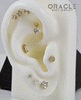 14k Diamond Orbit Threadless End