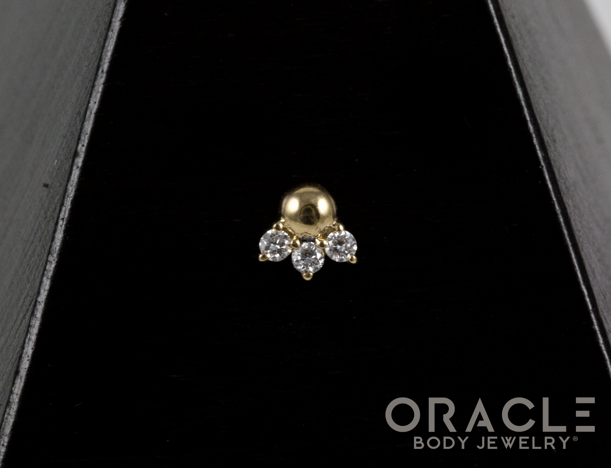 14k Triple Glitz Threadless End