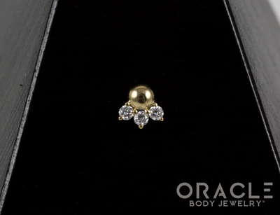 14k Triple Glitz Threadless End