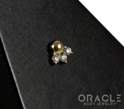 14k Triple Glitz Threadless End