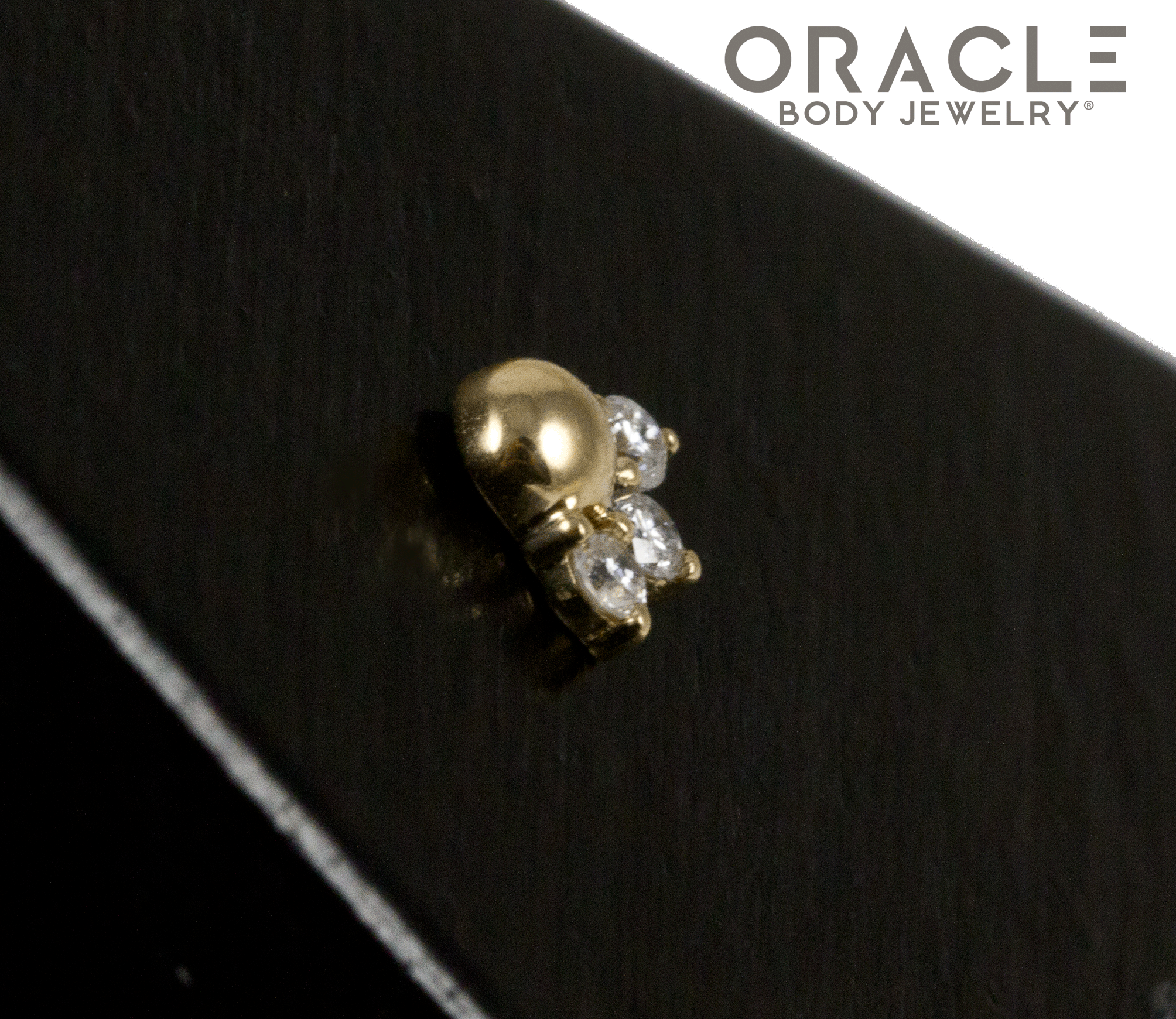 14k Triple Glitz Threadless End