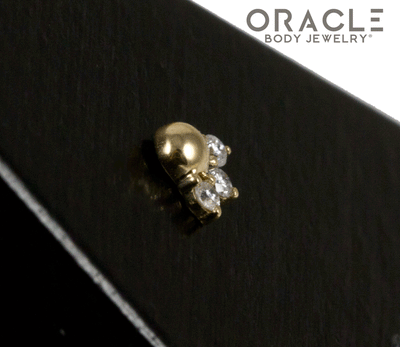 14k Triple Glitz Threadless End