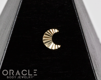 14k Rippled Moon Threadless End
