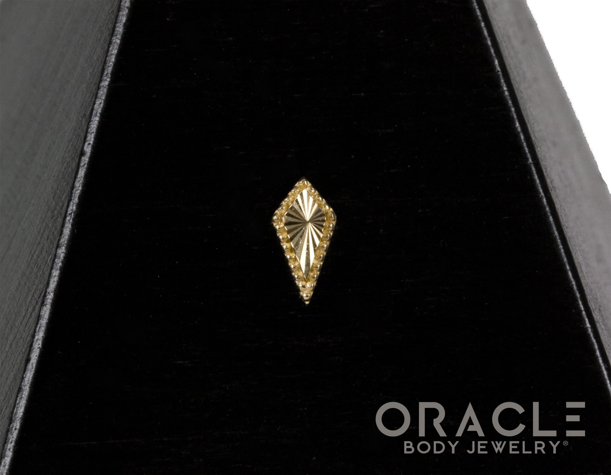 14k Rippled Drift Threadless End