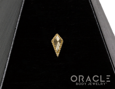 14k Rippled Drift Threadless End