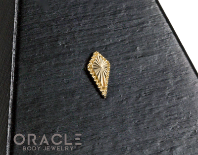 14k Rippled Drift Threadless End