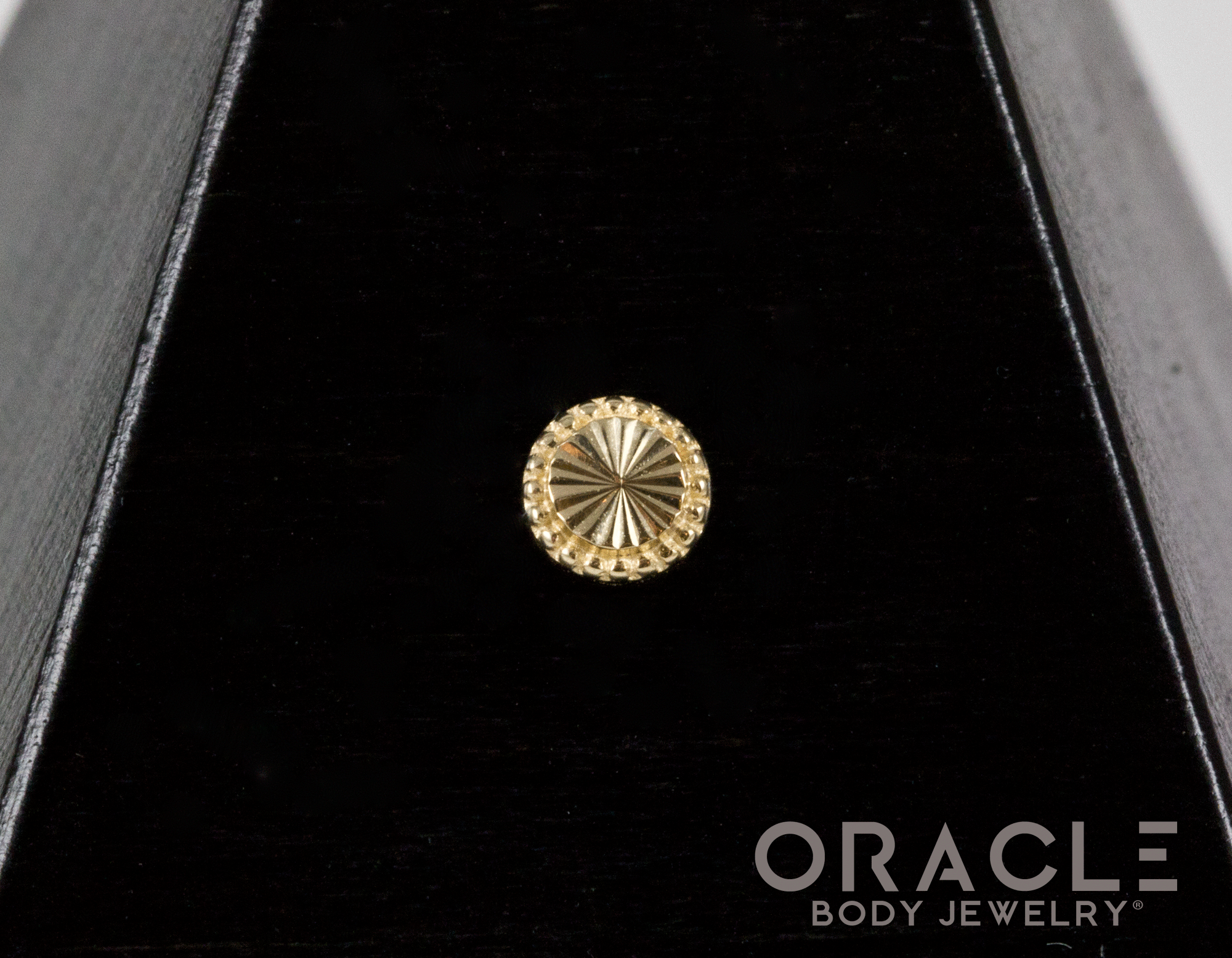 14k Rippled Orbit Threadless End