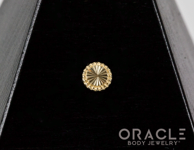 14k Rippled Orbit Threadless End