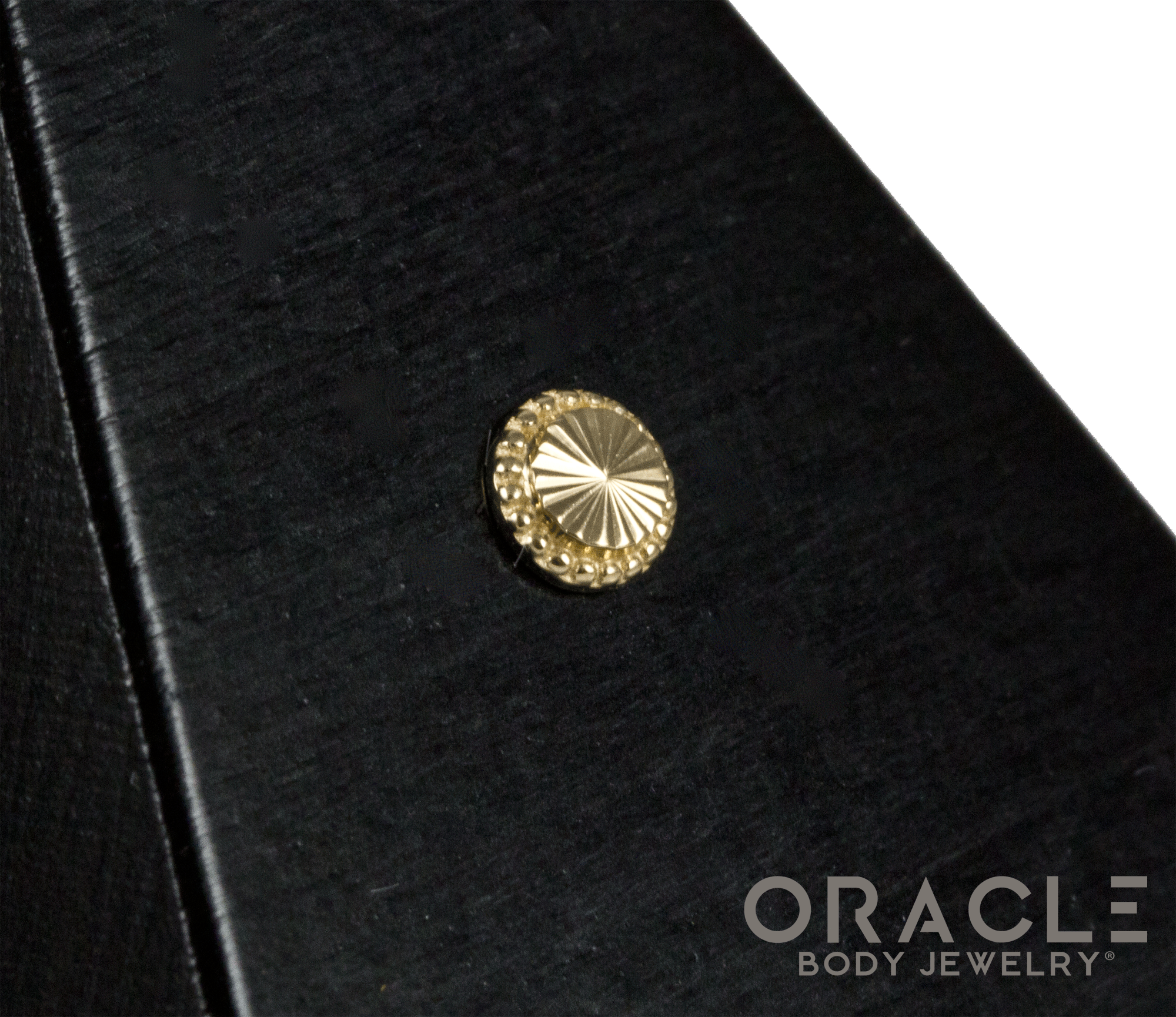 14k Rippled Orbit Threadless End