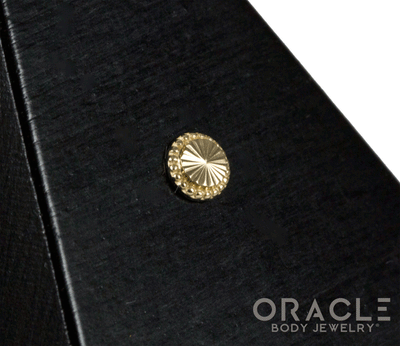 14k Rippled Orbit Threadless End