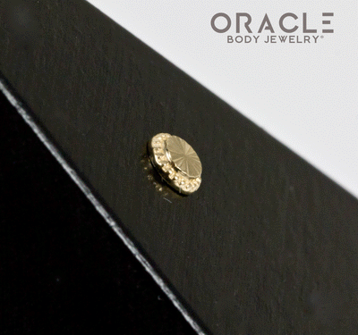 14k Rippled Orbit Threadless End