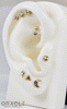 14k Rippled Moon Threadless End