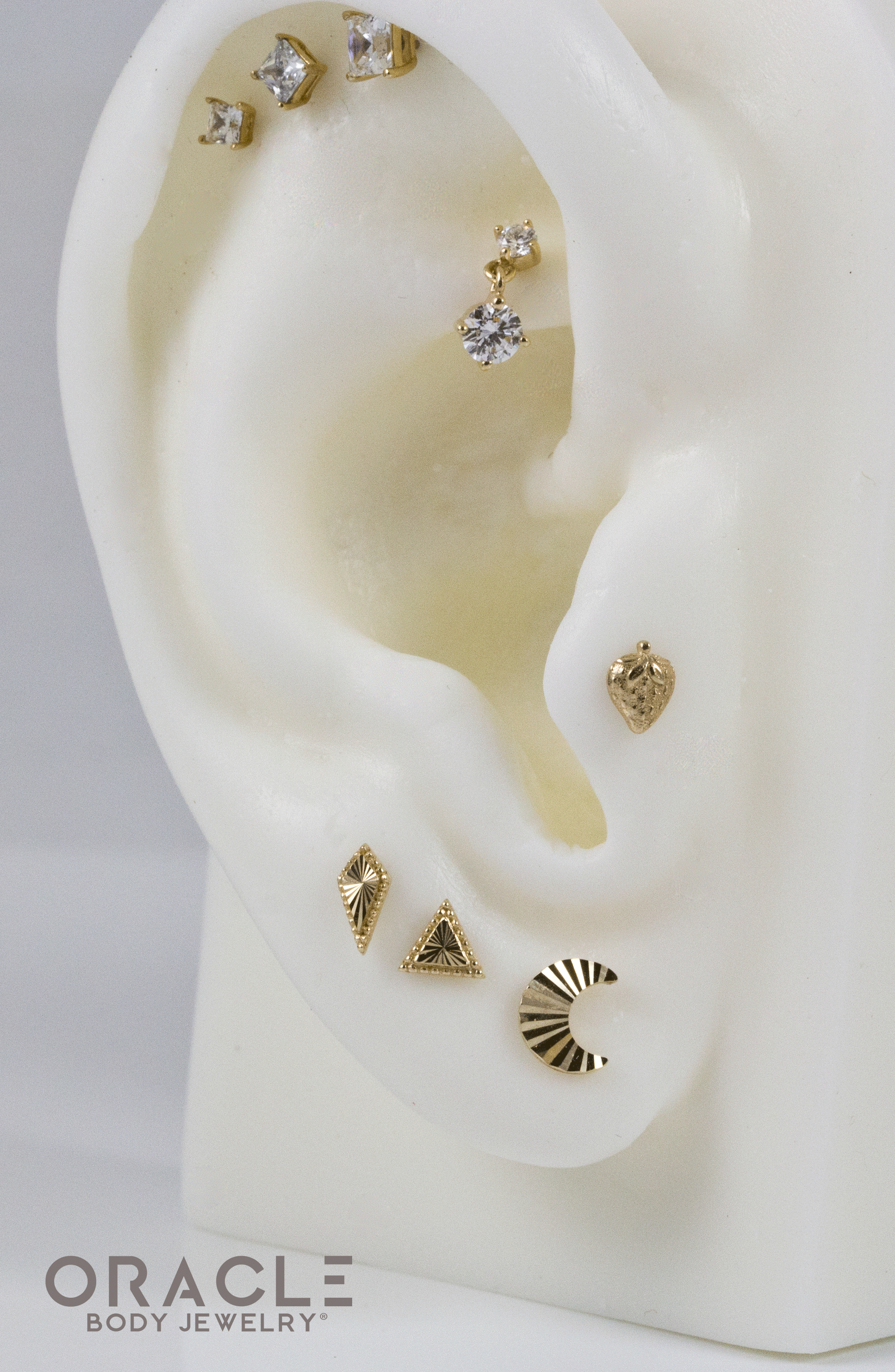 14k Strawberry Threadless End