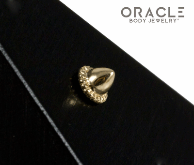 14k Dome Bullet Threadless End