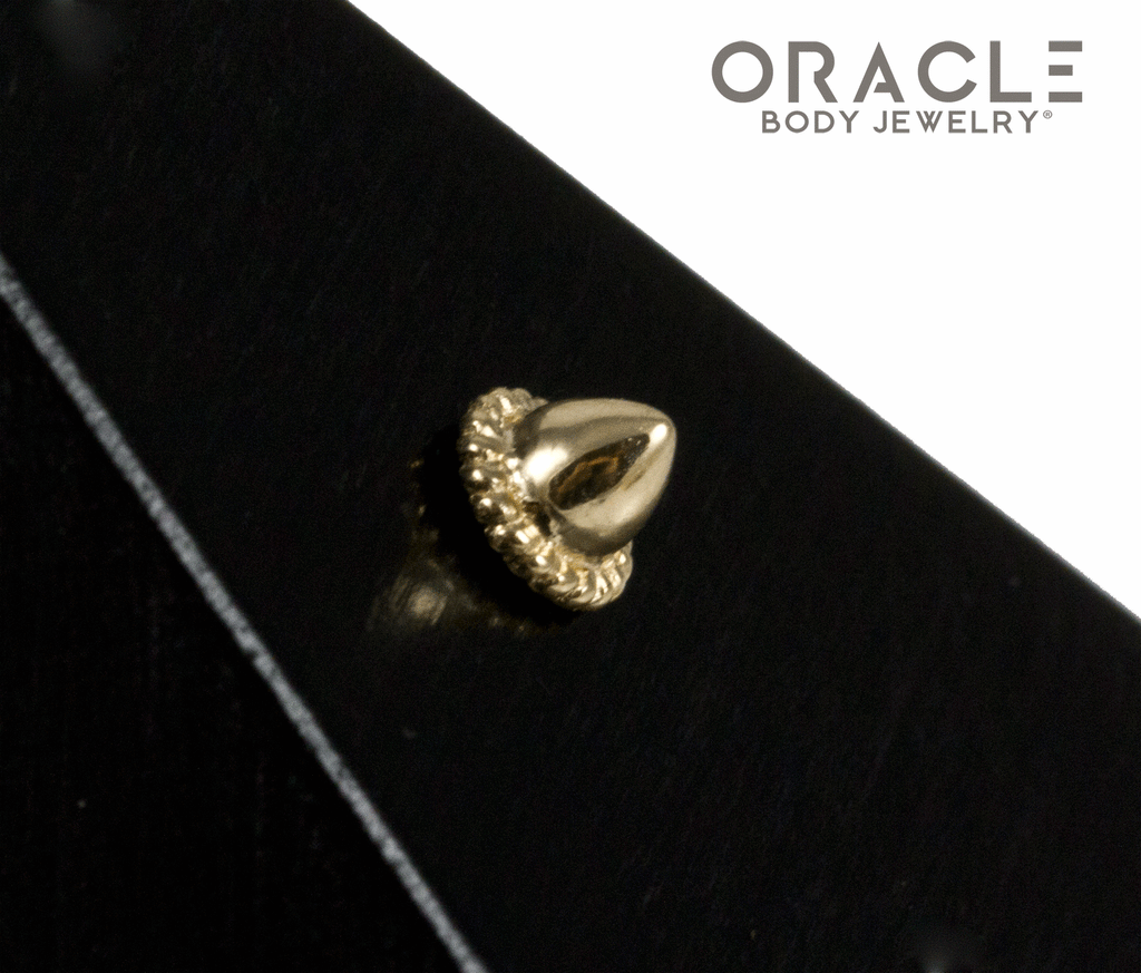 14k Dome Bullet Threadless End