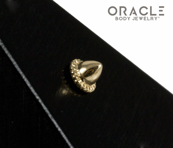 14k Dome Bullet Threadless End