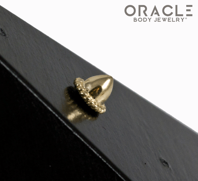 14k Dome Bullet Threadless End