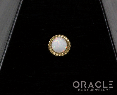 14k Opal Bullet Threadless End
