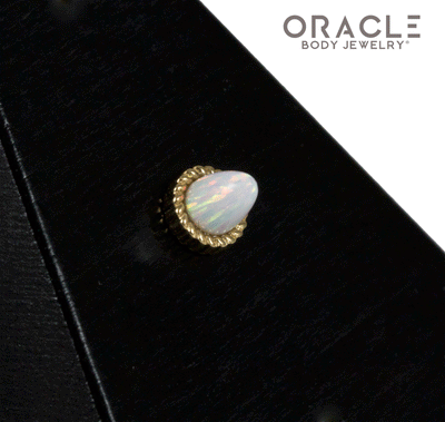 14k Opal Bullet Threadless End