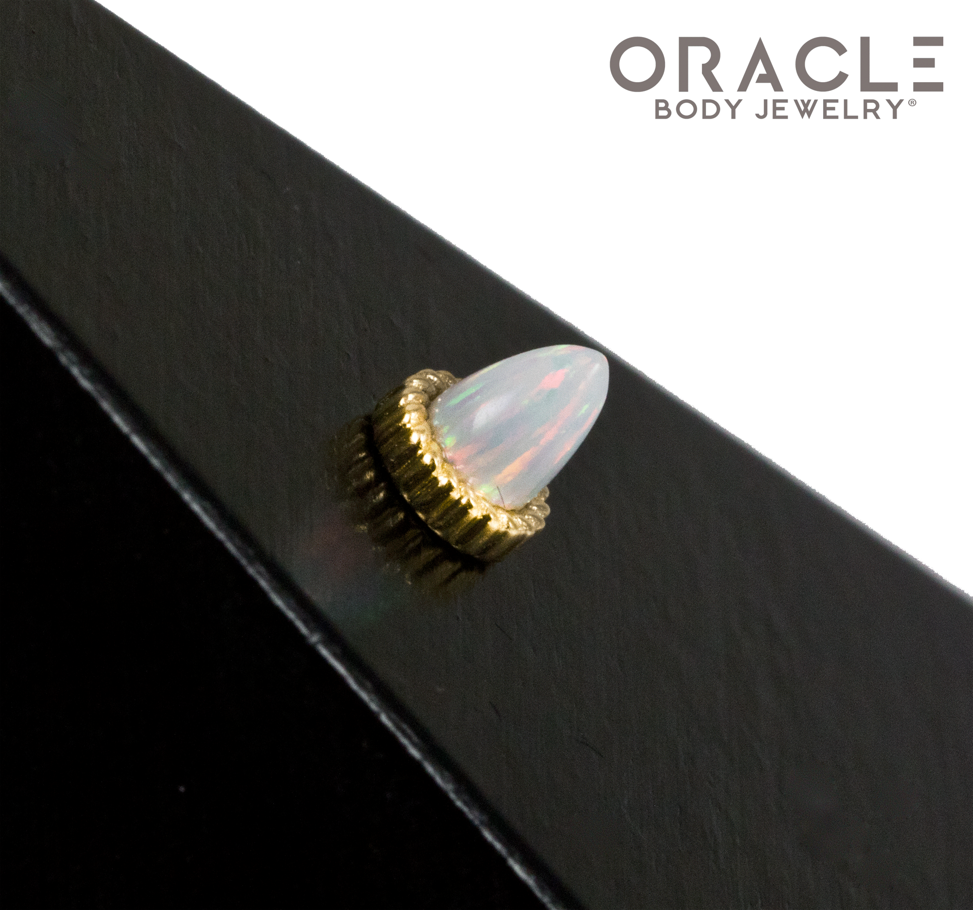 14k Opal Bullet Threadless End