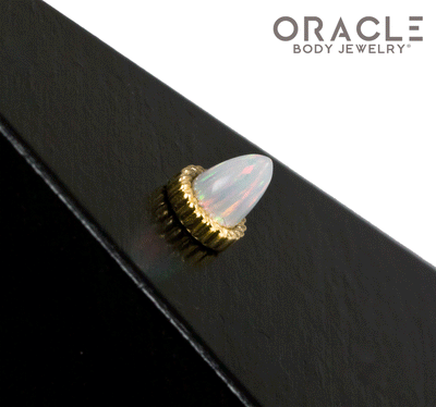 14k Opal Bullet Threadless End
