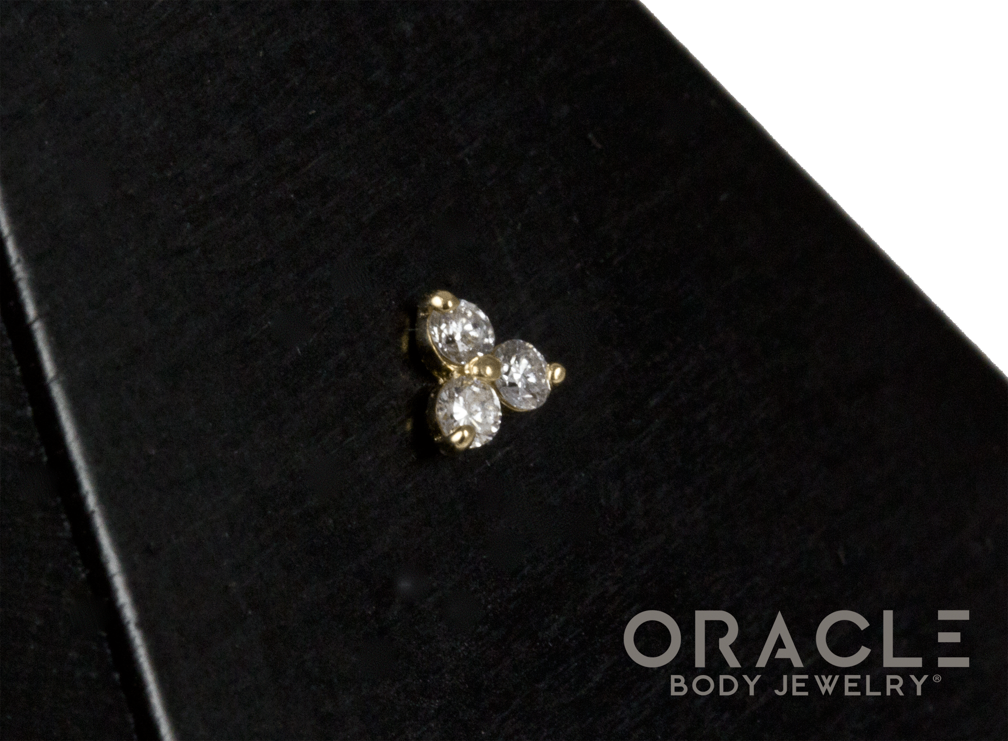 14k Diamond Triplet Threadless End