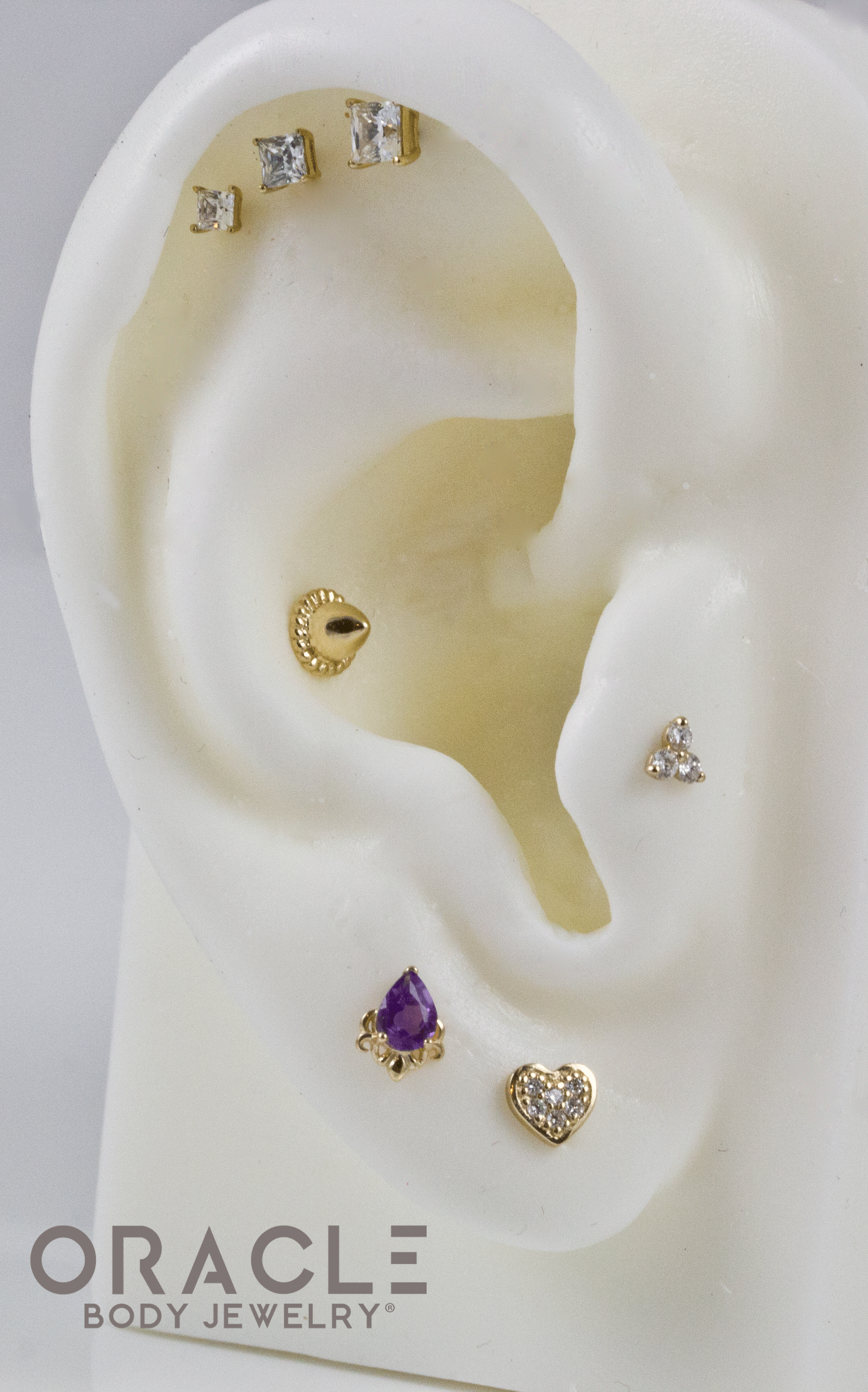 14k Dome Bullet Threadless End