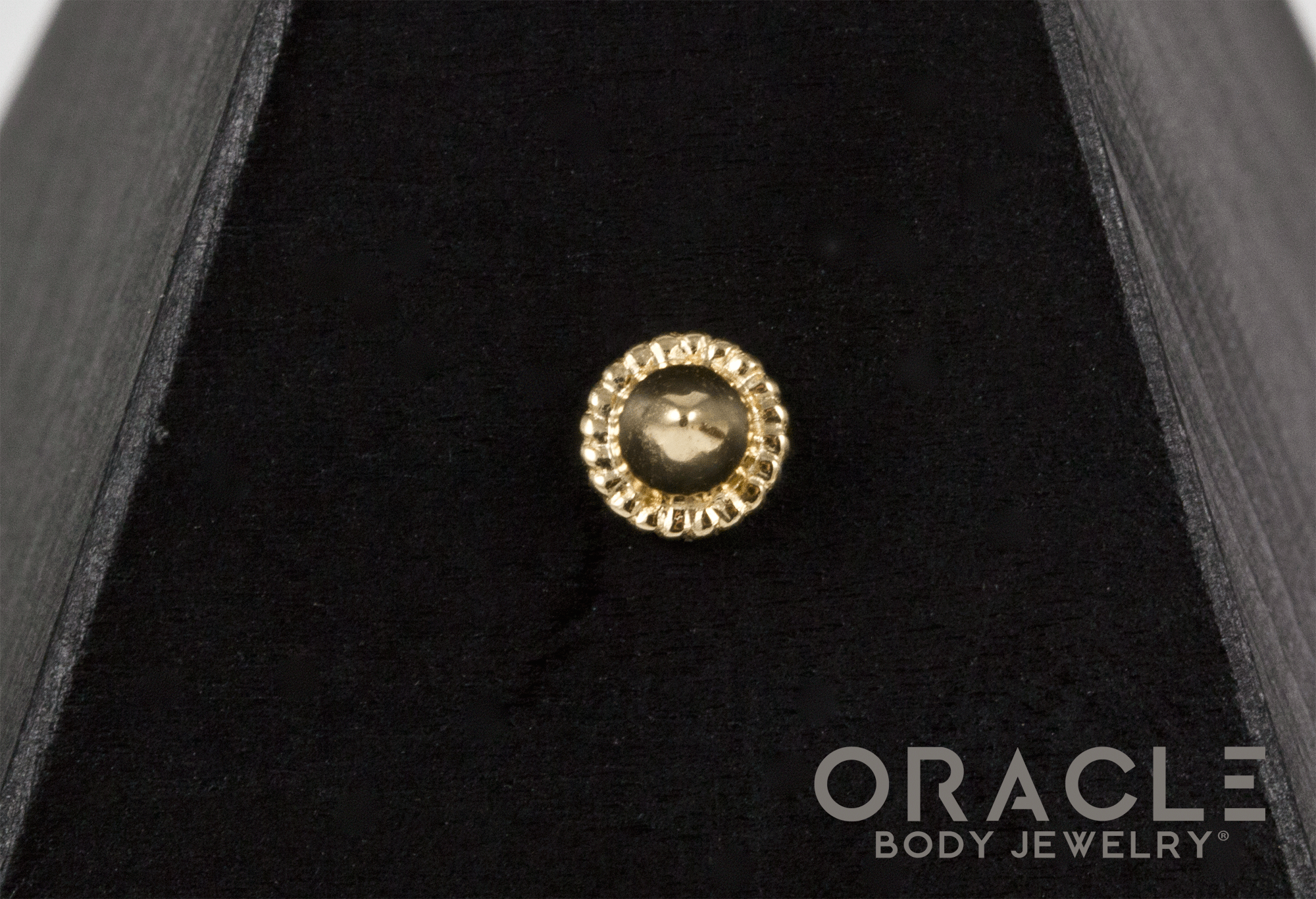 14k Dome Bullet Threadless End