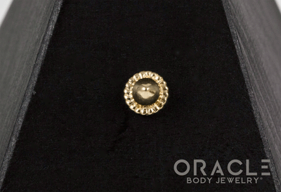14k Dome Bullet Threadless End