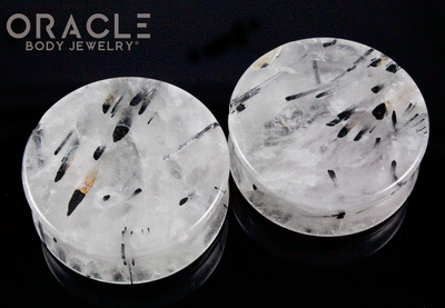 1-5/8" Tourmalated Quartz Concave Plugs