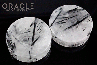 1-7/8" Tourmalated Quartz Concave Plugs
