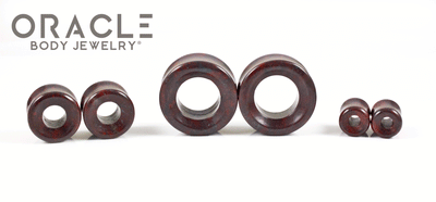 Red Brecciated Jasper Eyelets / Tunnels