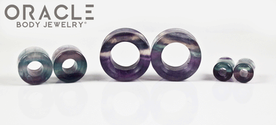 Rainbow Fluorite Eyelets / Tunnels