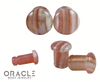Orange Tibetan Agate Single Flare Plugs