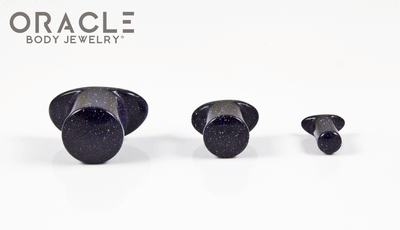Blue Goldstone Labrets 8g Through 1/2"