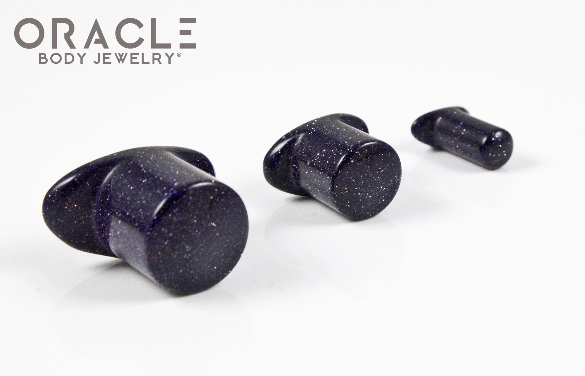 Blue Goldstone Labrets 8g Through 1/2"